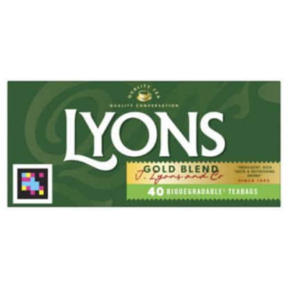 Picture of Lyons Gold Tea Bags 40s 116g x12